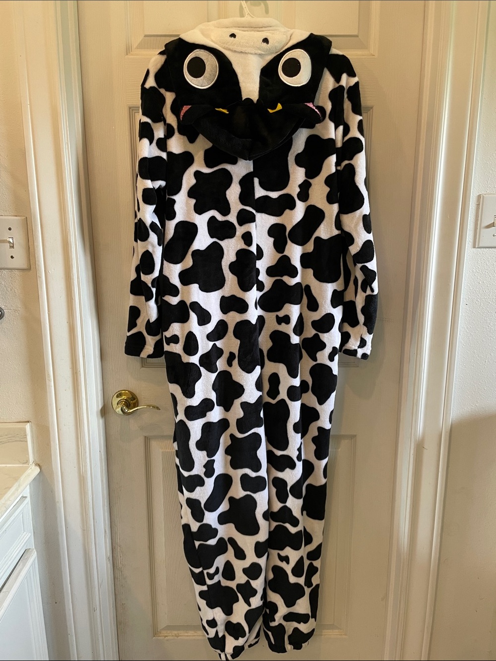Black & White Cow Print Pajamas Onesie
